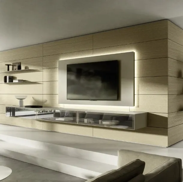 Mur équipé Domino Boiserie 08 de Sangiacomo