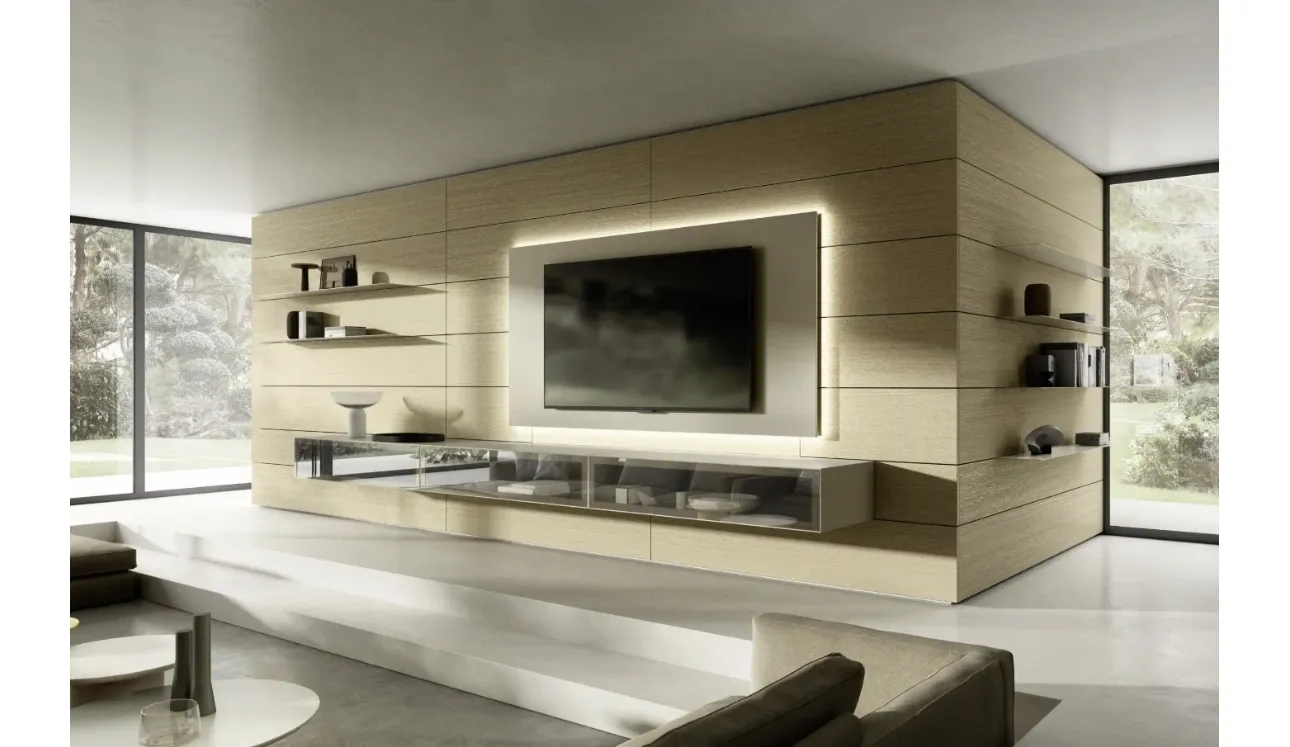 Mur équipé Domino Boiserie 08 de Sangiacomo