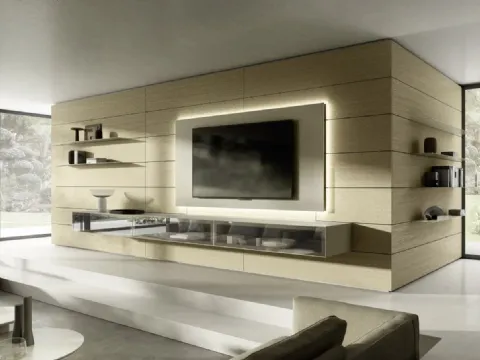 Mur équipé Domino Boiserie 08 de Sangiacomo