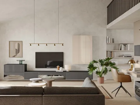 Mur équipé éclectique EG001 de Colombini Casa