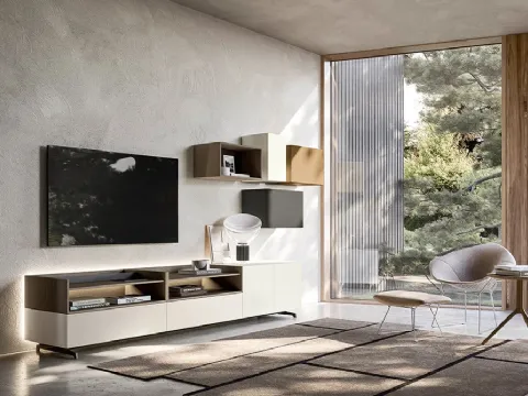 Mur équipé Lampo 033 par Sangiacomo