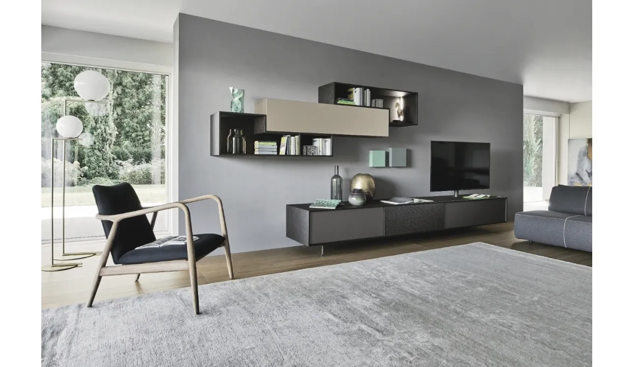 Meuble mural modulaire Lampo Riquadri 033 de Sangiacomo