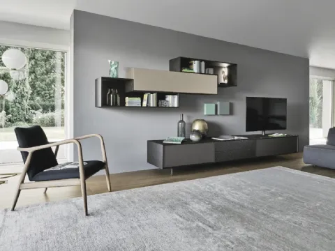 Meuble mural modulaire Lampo Riquadri 033 de Sangiacomo