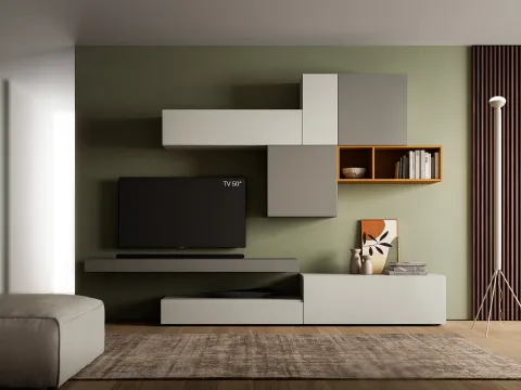 Meuble TV mural Pratico PTG411 de SantaLucia