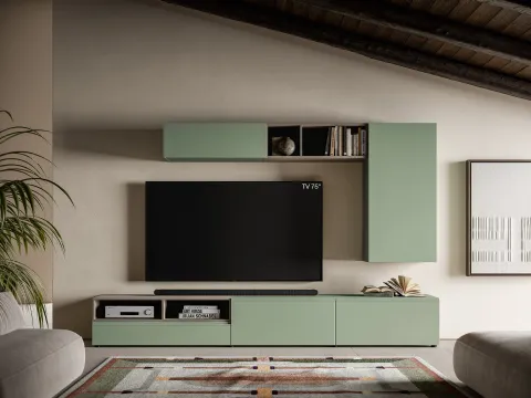 Mur équipé Pratico PTG450 de SantaLucia