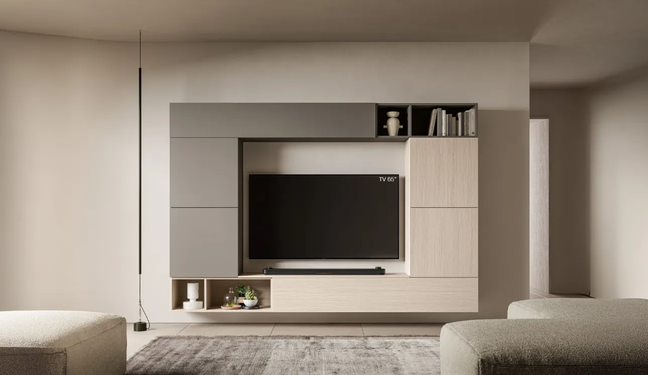 Mur équipé Pratico PTG453 de SantaLucia