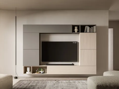 Mur équipé Pratico PTG453 de SantaLucia