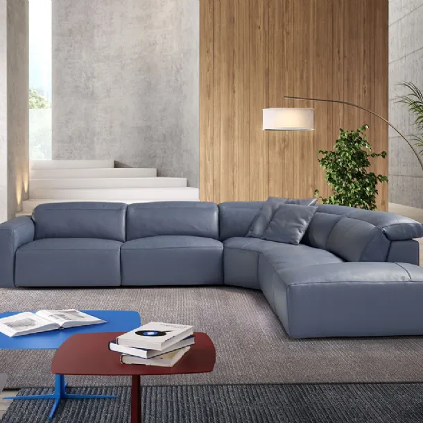 Canapé relax en cuir Beverly d'Egoitaliano