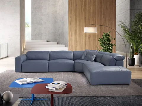 Canapé relax en cuir Beverly d'Egoitaliano