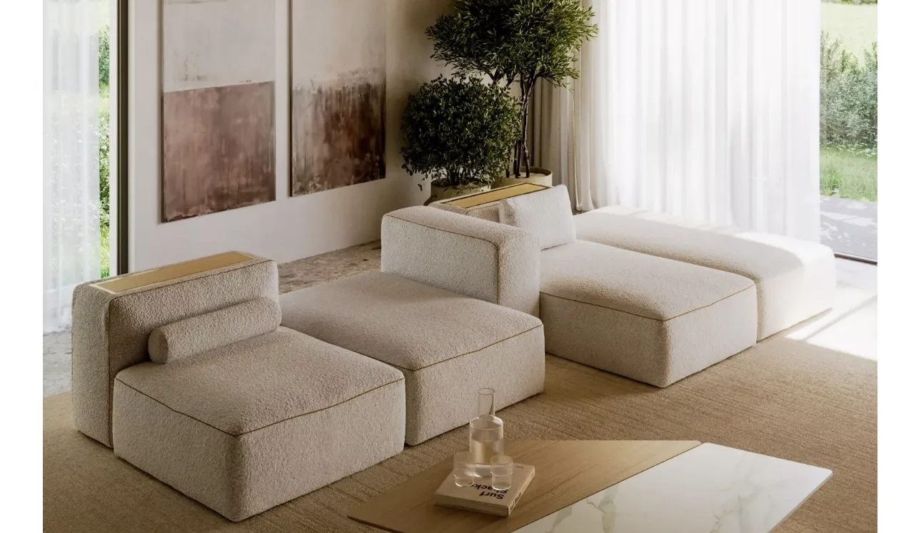 Canapé modulaire Blake en tissu de Bontempi