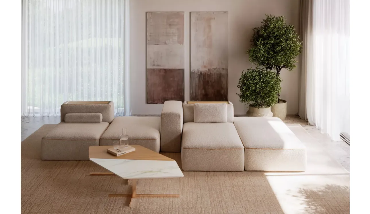 Canapé modulable Blake en tissu de Bontempi