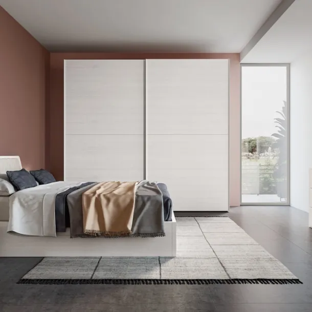 Groupe de nuit Kros avec finition Matwood White de SantaLucia