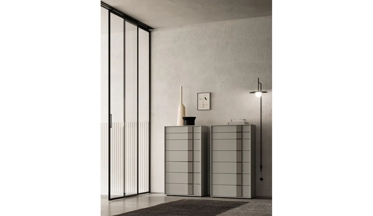 Commode Quadro 12 en laqué mat de SantaLucia.